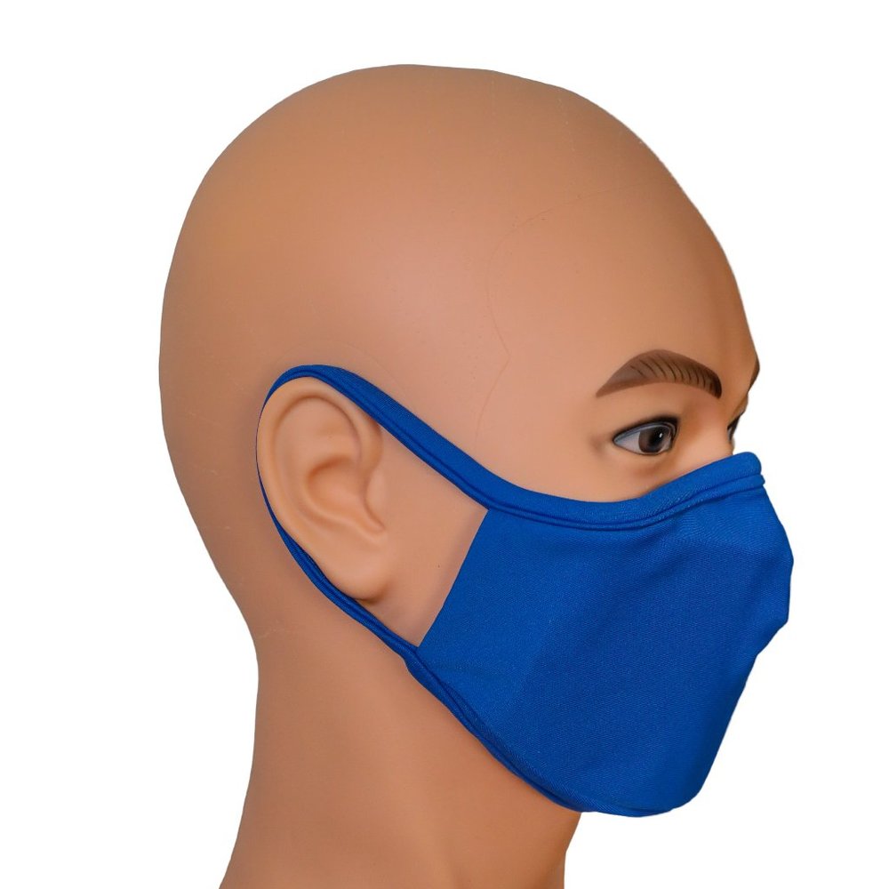 Blue Face Mask with Filter and Adjustable Wire